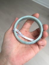Load image into Gallery viewer, 55.8mm certified 100% natural light green blue jadeite jade bangle AS90-7056