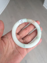 Load image into Gallery viewer, 53.5mm certified natural 100% natural Type A light green red round cut jadeite jade bangle BP22-7250