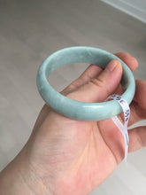 Load image into Gallery viewer, 55.8mm certified 100% natural light green blue jadeite jade bangle AS90-7056