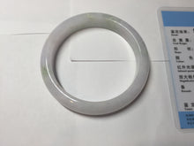 Load image into Gallery viewer, 56.3mm certified 100% natural type A icy watery green/purple jadeite jade bangle AR114-3556