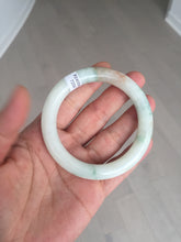 Load image into Gallery viewer, 53.5mm certified natural 100% natural Type A light green red round cut jadeite jade bangle BP22-7250