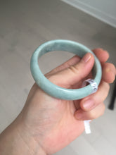Load image into Gallery viewer, 55.8mm certified 100% natural light green blue jadeite jade bangle AS90-7056