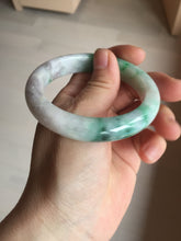 Load image into Gallery viewer, 53.7mm Certified 100% natural Type A sunny green purple jadeite jade bangle BQ34-4135