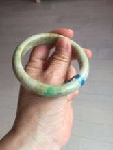 Load image into Gallery viewer, 56.5mm certified 100% natural Type A sunny green/brown jadeite jade bangle E41-2735
