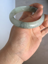 Load image into Gallery viewer, 51.5mm certified Type A 100% Natural icy watery light green white oval Jadeite Jade bangle BS65-7412