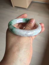 Load image into Gallery viewer, 53.7mm Certified 100% natural Type A sunny green purple jadeite jade bangle BQ34-4135