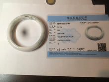 Load image into Gallery viewer, 59.7mm Certified 100% natural type A green white/light purple jadeite jade bangle AT84-9537