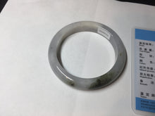 Load image into Gallery viewer, 57.5mm Certified Type A 100% Natural icy watery white purple black brown Jadeite Jade bangle BL73-7043