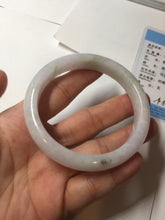 Load image into Gallery viewer, 56.3mm certified 100% natural type A icy watery green/purple jadeite jade bangle AR114-3556