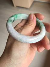 Load image into Gallery viewer, 53.7mm Certified 100% natural Type A sunny green purple jadeite jade bangle BQ34-4135