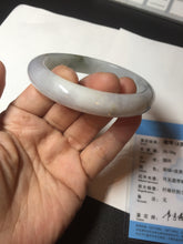 Load image into Gallery viewer, 57.5mm Certified Type A 100% Natural icy watery white purple black brown Jadeite Jade bangle BL73-7043