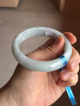 Load image into Gallery viewer, 57mm Certified type A 100% Natural light green white Jadeite bangle AX141-0794