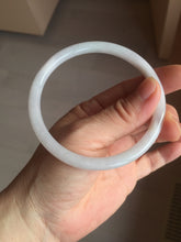 Load image into Gallery viewer, Sold! please don't order, Thanks. 62mm Certified Type A 100% Natural white light purple slim round cut Jadeite bangle AU35-8538
