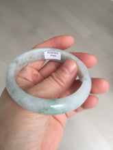 Load image into Gallery viewer, 53.7mm certificated Type A 100% Natural light green white Jadeite Jade bangle S89-7060