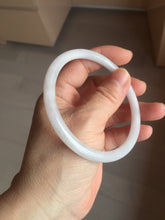 Load image into Gallery viewer, Sold! please don't order, Thanks. 62mm Certified Type A 100% Natural white light purple slim round cut Jadeite bangle AU35-8538