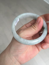 Load image into Gallery viewer, 53.7mm certificated Type A 100% Natural light green white Jadeite Jade bangle S89-7060