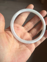 Load image into Gallery viewer, Sold! please don't order, Thanks. 62mm Certified Type A 100% Natural white light purple slim round cut Jadeite bangle AU35-8538