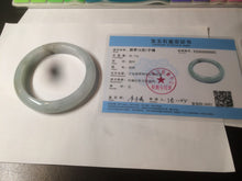 Load image into Gallery viewer, 57.3mm 100% natural Type A icy watery oily dark green/gray jadeite jade bangle AZ72-0331