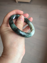 Load image into Gallery viewer, 54mm certified 100% natural Type A dark green white jadeite jade bangle AA43-5316