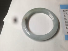 Load image into Gallery viewer, 57.3mm 100% natural Type A icy watery oily dark green/gray jadeite jade bangle AZ72-0331