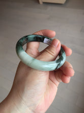 Load image into Gallery viewer, 54mm certified 100% natural Type A dark green white jadeite jade bangle AA43-5316