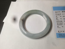 Load image into Gallery viewer, 57.3mm 100% natural Type A icy watery oily dark green/gray jadeite jade bangle AZ72-0331