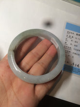 Load image into Gallery viewer, 57.3mm 100% natural Type A icy watery oily dark green/gray jadeite jade bangle AZ72-0331