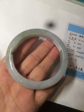 Load image into Gallery viewer, 57.3mm 100% natural Type A icy watery oily dark green/gray jadeite jade bangle AZ72-0331