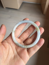 Load image into Gallery viewer, 53.5mm Certified type A 100% Natural light green purple brown black slim round cut Jadeite bangle PB184-9125