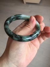 Load image into Gallery viewer, 54mm certified 100% natural Type A dark green white jadeite jade bangle AA43-5316