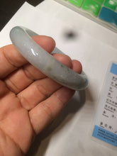 Load image into Gallery viewer, 57.3mm 100% natural Type A icy watery oily dark green/gray jadeite jade bangle AZ72-0331