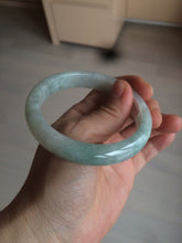 Load image into Gallery viewer, 57mm Certified 100% natural Type A light green/white  jadeite jade bangle BH49-0023