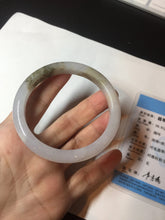 Load image into Gallery viewer, 57.3mm Certified Type A 100% Natural icy watery white purple black brown Jadeite Jade bangle BL74-7052