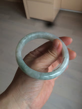 Load image into Gallery viewer, 57mm Certified 100% natural Type A light green/white  jadeite jade bangle BH49-0023