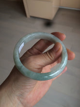 Load image into Gallery viewer, 57mm Certified 100% natural Type A light green/white  jadeite jade bangle BH49-0023