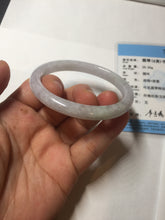 Load image into Gallery viewer, 51.5mm certified Type A 100% Natural light green purple white oval Jadeite Jade bangle PB180-9111