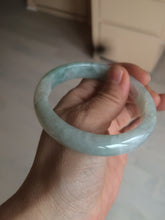 Load image into Gallery viewer, 57mm Certified 100% natural Type A light green/white  jadeite jade bangle BH49-0023