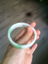 Load image into Gallery viewer, 52.5mm Certified type A 100% Natural sunny green/purple/white square Jadeite Jade bangle AT87-4715