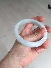Load image into Gallery viewer, 58mm Certified type A 100% Natural light green/white Jadeite bangle AR118-0253