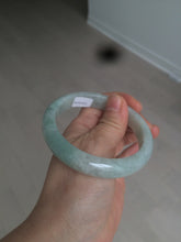 Load image into Gallery viewer, 57mm Certified 100% natural Type A light green/white  jadeite jade bangle BH49-0023