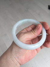 Load image into Gallery viewer, 58mm Certified type A 100% Natural light green/white Jadeite bangle AR118-0253