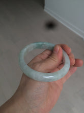 Load image into Gallery viewer, 57mm Certified 100% natural Type A light green/white  jadeite jade bangle BH49-0023