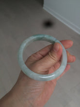 Load image into Gallery viewer, 57mm Certified 100% natural Type A light green/white  jadeite jade bangle BH49-0023