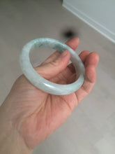 Load image into Gallery viewer, 57mm Certified 100% natural Type A light green/white  jadeite jade bangle BH49-0023