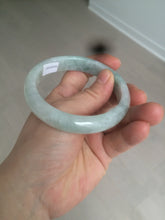Load image into Gallery viewer, 57mm Certified 100% natural Type A light green/white  jadeite jade bangle BH49-0023