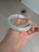 Load image into Gallery viewer, 57mm Certified 100% natural Type A light green/white  jadeite jade bangle BH49-0023