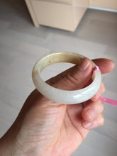 Load image into Gallery viewer, 47.5mm certified 100% natural Type A icy watery light green yellow white oval jadeite jade bangle PC18-6668