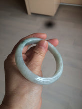 Load image into Gallery viewer, 57mm Certified 100% natural Type A light green/white  jadeite jade bangle BH48-6419