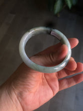 Load image into Gallery viewer, 50.5mm Certified Type A 100% Natural dark green Jadeite Jade oval bangle AJ70-0610