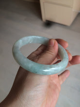 Load image into Gallery viewer, 57mm Certified 100% natural Type A light green/white  jadeite jade bangle BH48-6419
